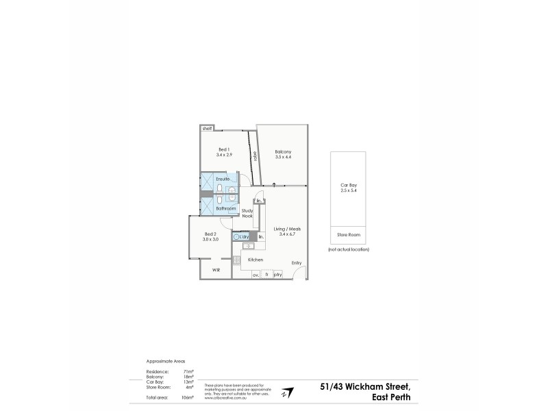51/43 Wickham Street, East Perth WA 6004 Floorplan