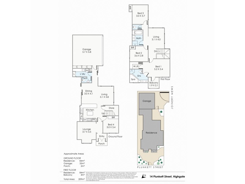 14 Plunkett Street, Highgate WA 6003 Floorplan
