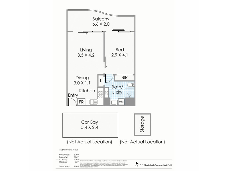 71/128 Adelaide Terrace, East Perth WA 6004 Floorplan