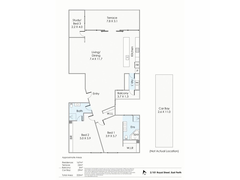 2/101 Royal Street, East Perth WA 6004 Floorplan