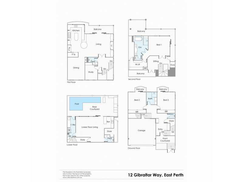 12 Gibraltar Way, East Perth WA 6004 Floorplan