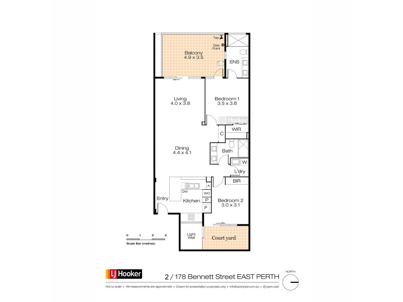 2/178 Bennett Street, East Perth WA 6004 Floorplan