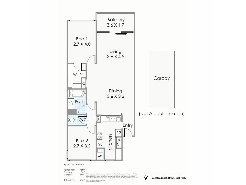 27/2 Goderich Street, East Perth WA 6004 Floorplan