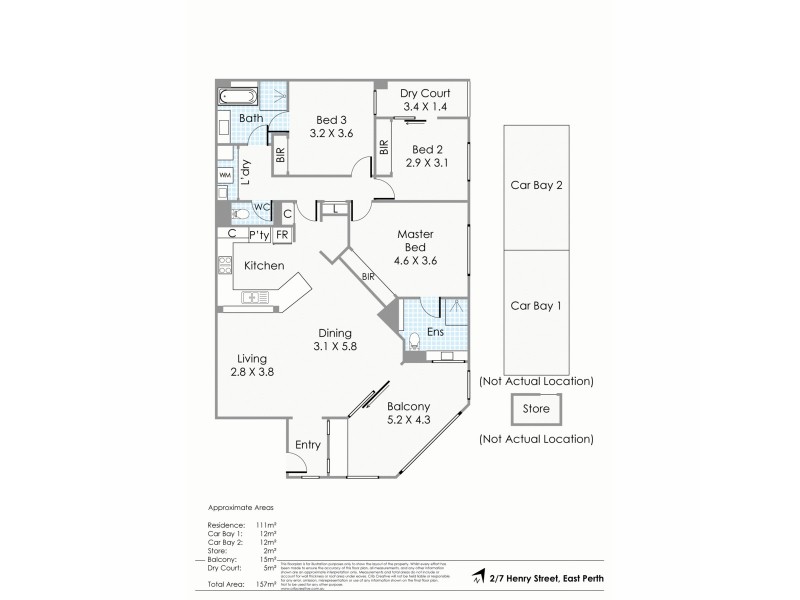 2/7 Henry Street, East Perth WA 6004 Floorplan
