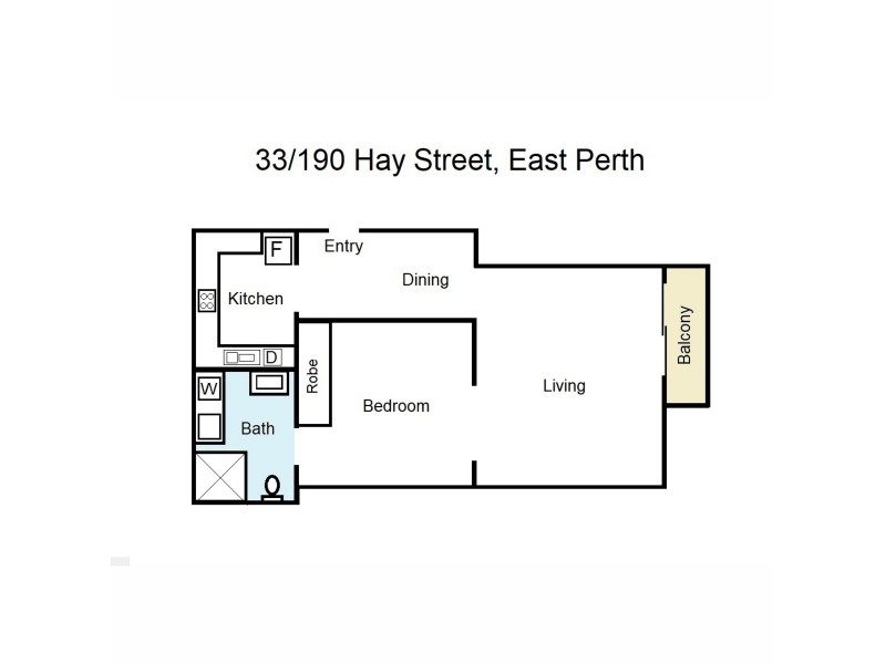 33/190 Hay Street, East Perth WA 6004 Floorplan