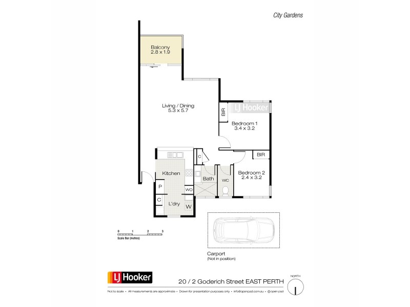 20/2 Goderich Street, East Perth WA 6004 Floorplan