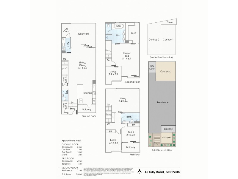 45 Tully Road, East Perth WA 6004 Floorplan