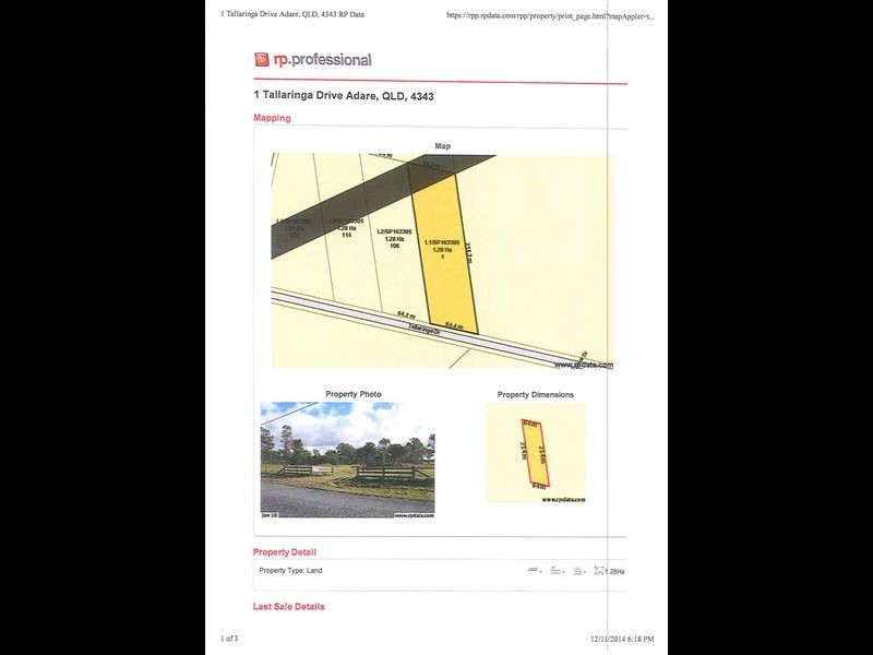 Lot 1 Tallaringa  Drive, Adare QLD 4343