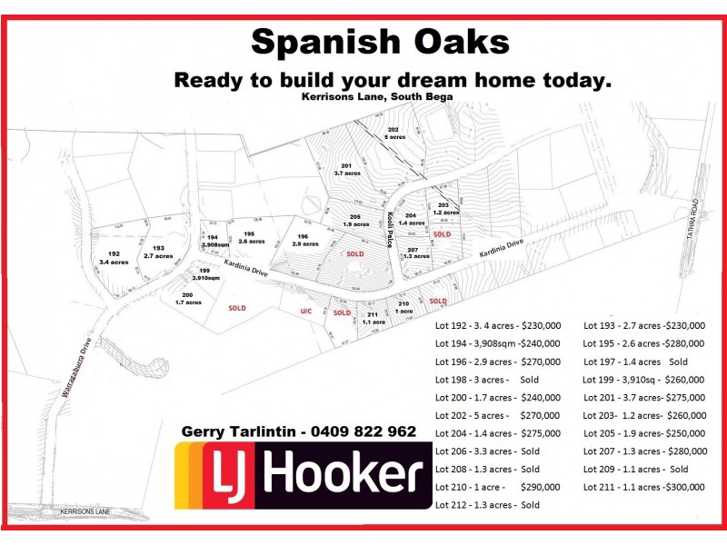 Lot 195 “Spanish Oaks” Kerrisons Lane, Bega NSW 2550