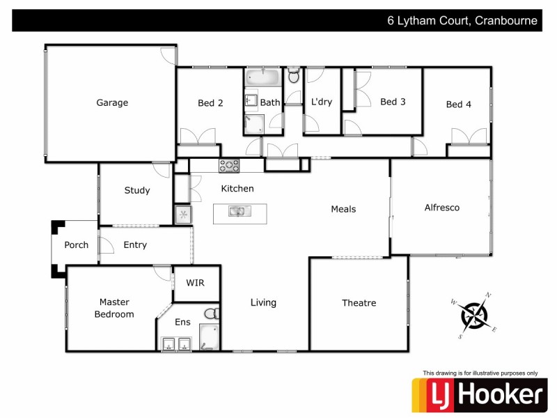 6 Lytham Court, Cranbourne VIC 3977 Floorplan