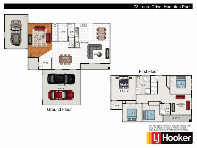 73 Laura Drive, Hampton Park VIC 3976 Floorplan