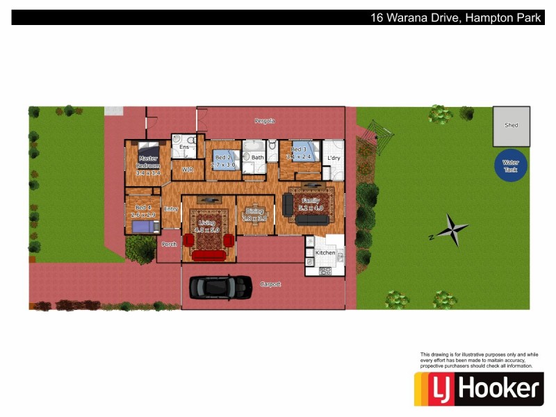 16 Warana Drive, Hampton Park VIC 3976 Floorplan