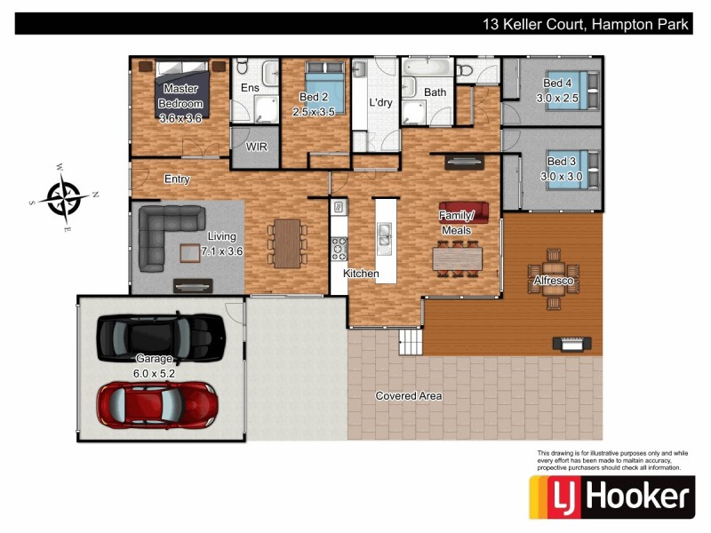13 Keller Court, Hampton Park VIC 3976 Floorplan