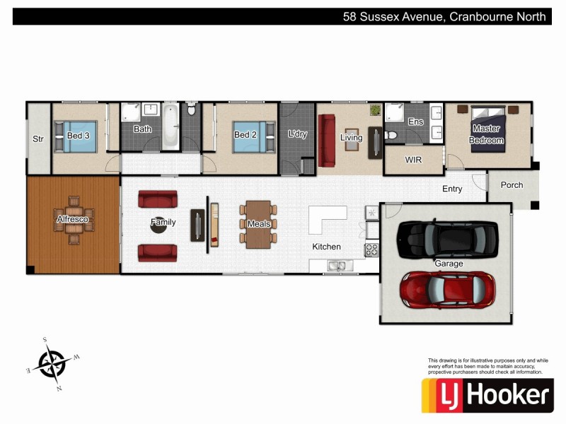 58 Sussex Avenue, Cranbourne North VIC 3977 Floorplan