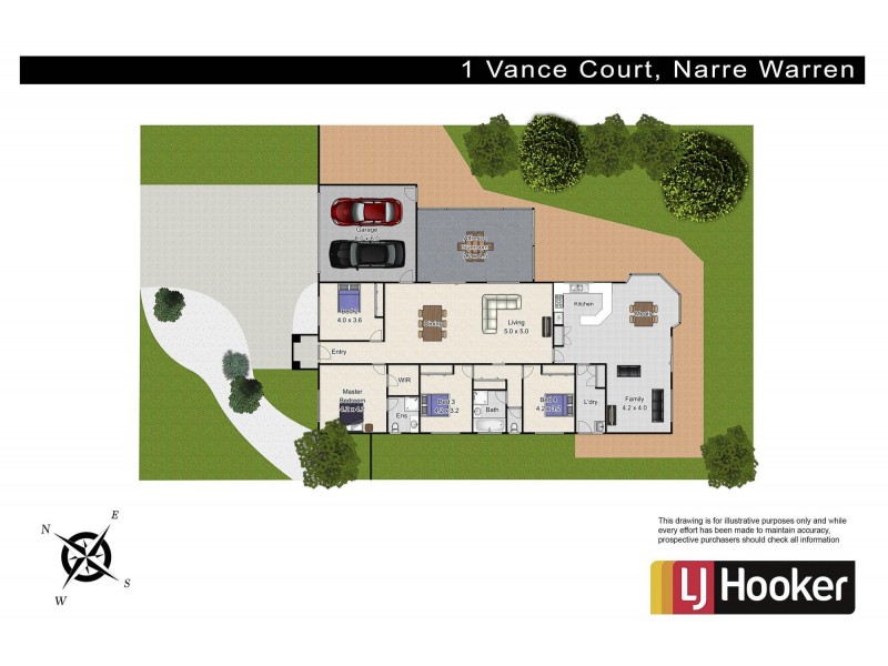 1 Vance Court, Narre Warren VIC 3805 Floorplan