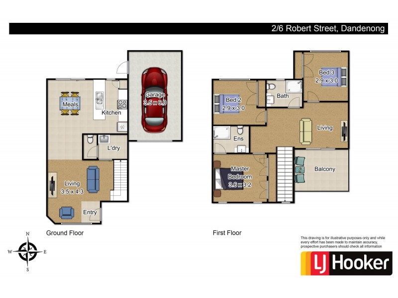 2 & 3/6 Robert Street, Dandenong VIC 3175 Floorplan