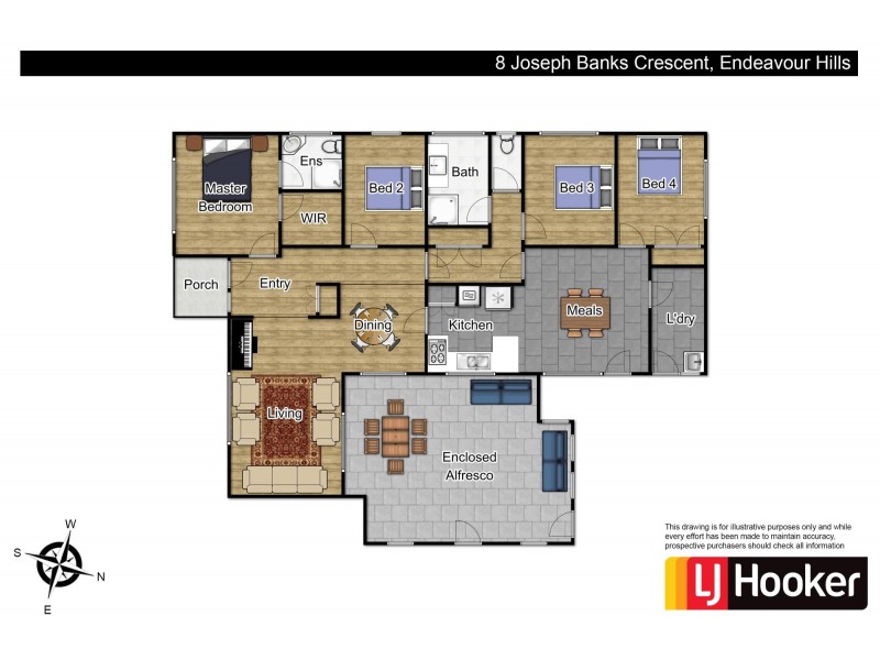 8 Joseph Banks Crescent, Endeavour Hills VIC 3802 Floorplan