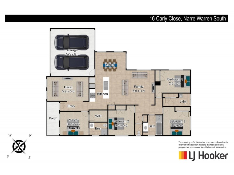 16 Carly Close, Narre Warren South VIC 3805 Floorplan