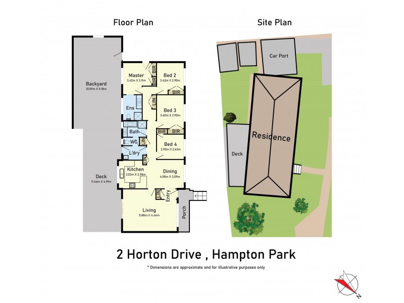 2 Horton Drive, Hampton Park VIC 3976 Floorplan
