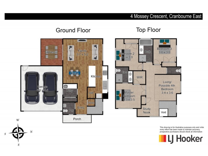 4 Mossey Crescent, Cranbourne East VIC 3977 Floorplan