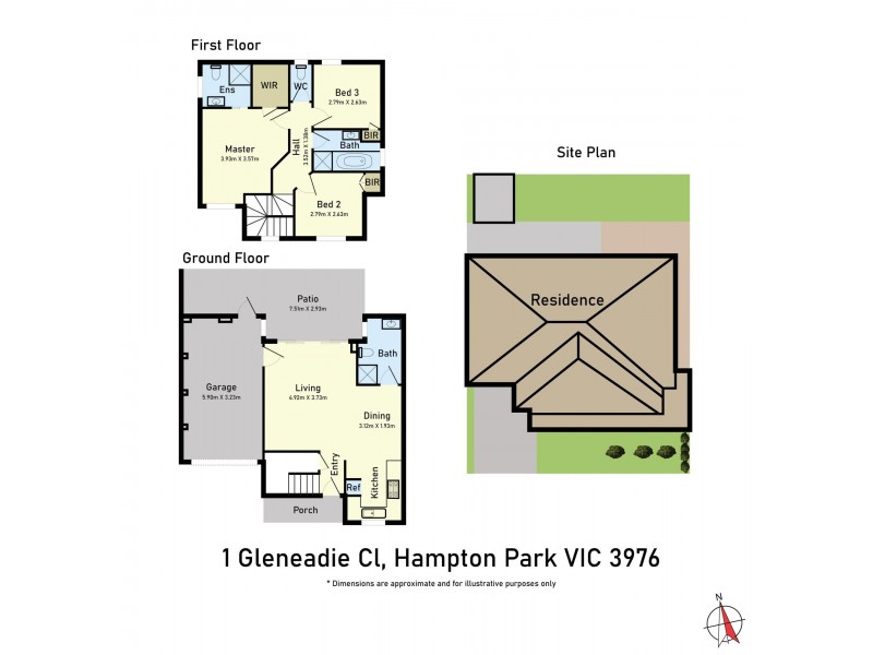1 Gleneadie Close, Hampton Park VIC 3976 Floorplan