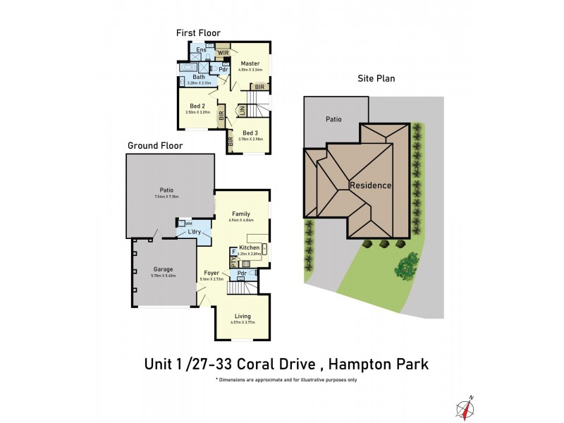 1/27-33 Coral Drive, Hampton Park VIC 3976 Floorplan
