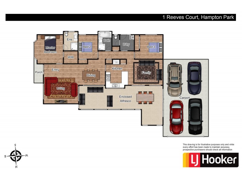 1 Reeves Court, Hampton Park VIC 3976 Floorplan