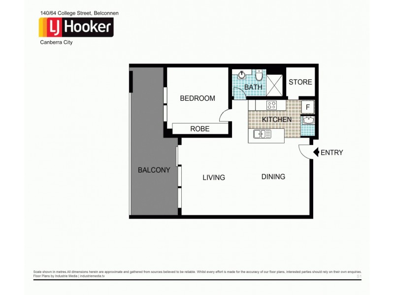 140/64 College Street, Belconnen ACT 2617 Floorplan