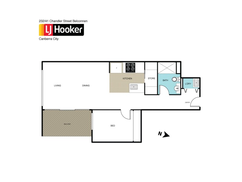 232/41 Chandler Street, Belconnen ACT 2617 Floorplan