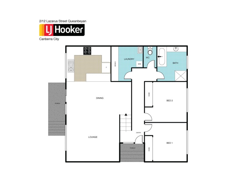 2/12 Lazarus Crescent, Queanbeyan West NSW 2620 Floorplan