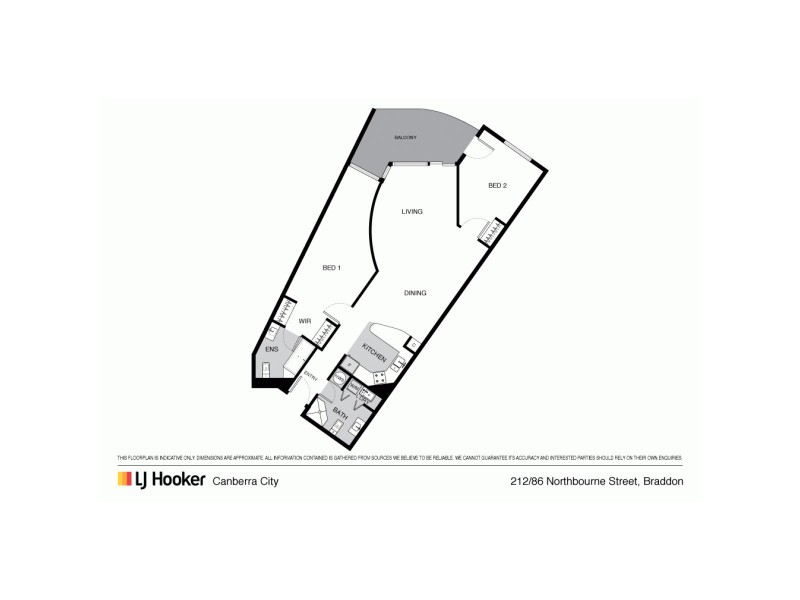 212/86-88 Northbourne Avenue, Braddon ACT 2612 Floorplan