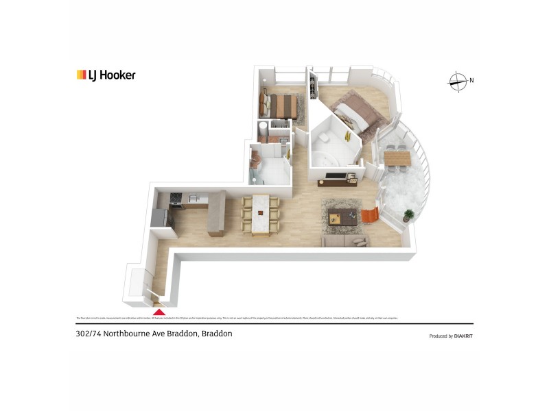 302/74 Northbourne Avenue, Braddon ACT 2612 Floorplan