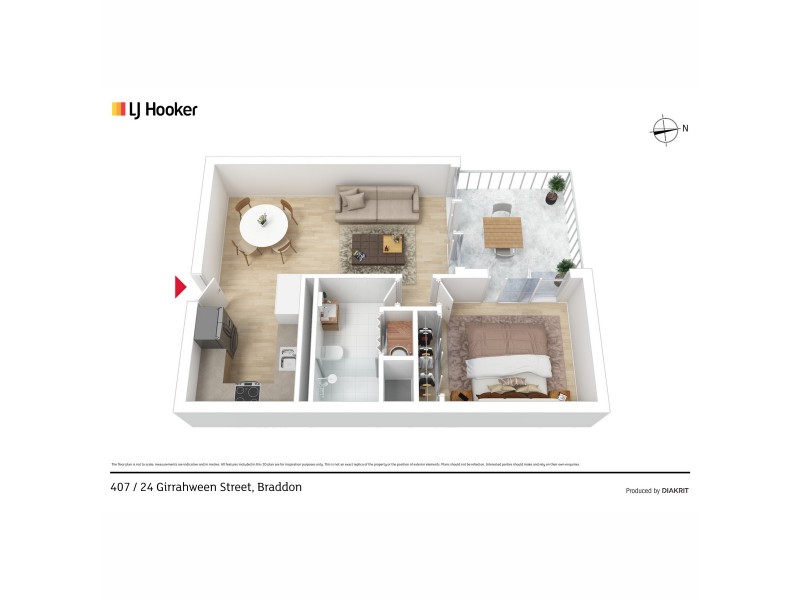 407/24 Girrahween Street, Braddon ACT 2612 Floorplan