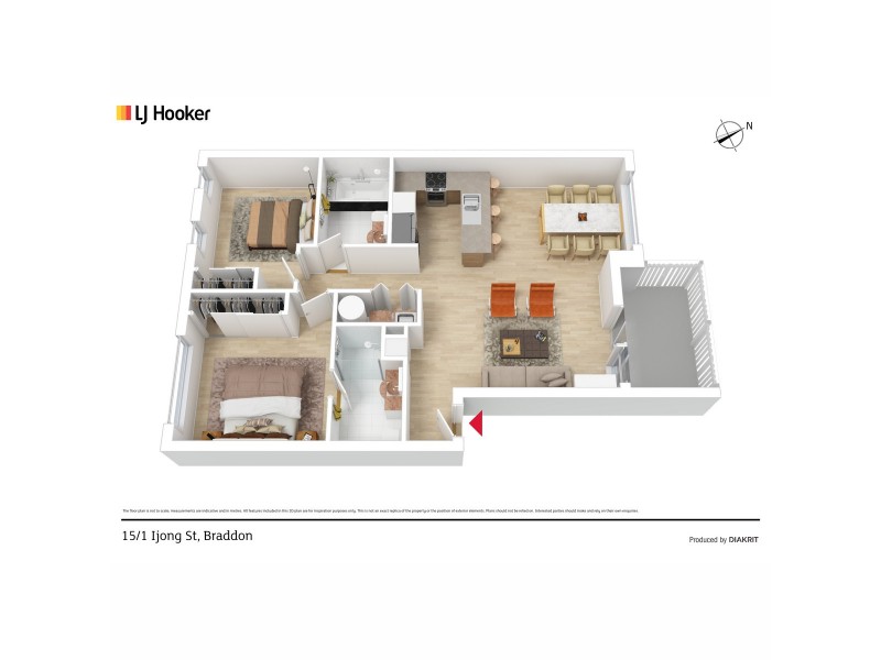 15/1 Ijong Street, Braddon ACT 2612 Floorplan