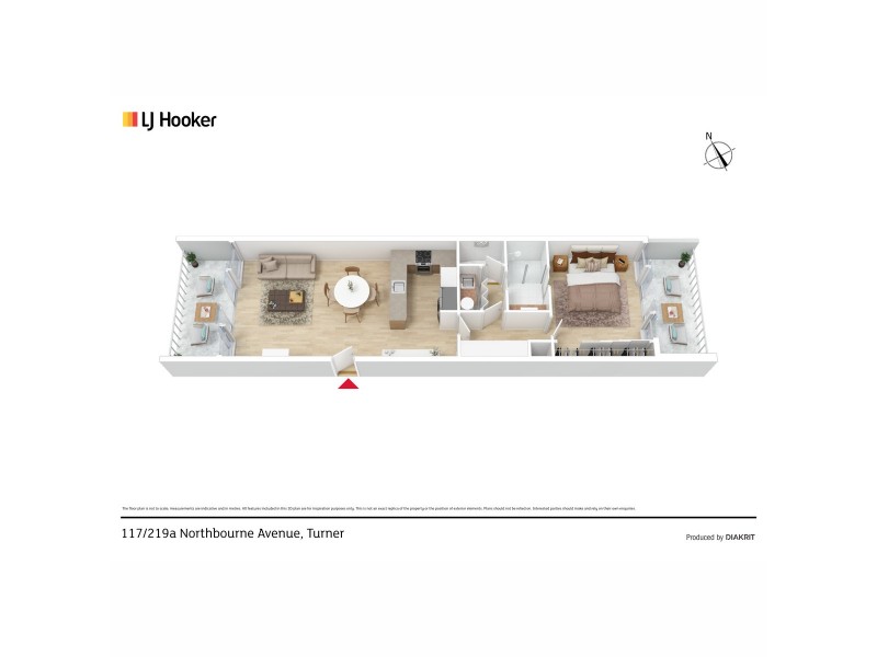 117/219a Northbourne Avenue, Turner ACT 2612 Floorplan