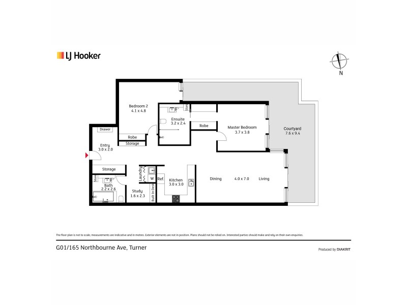 G01/165 Northbourne Avenue, Turner ACT 2612 Floorplan