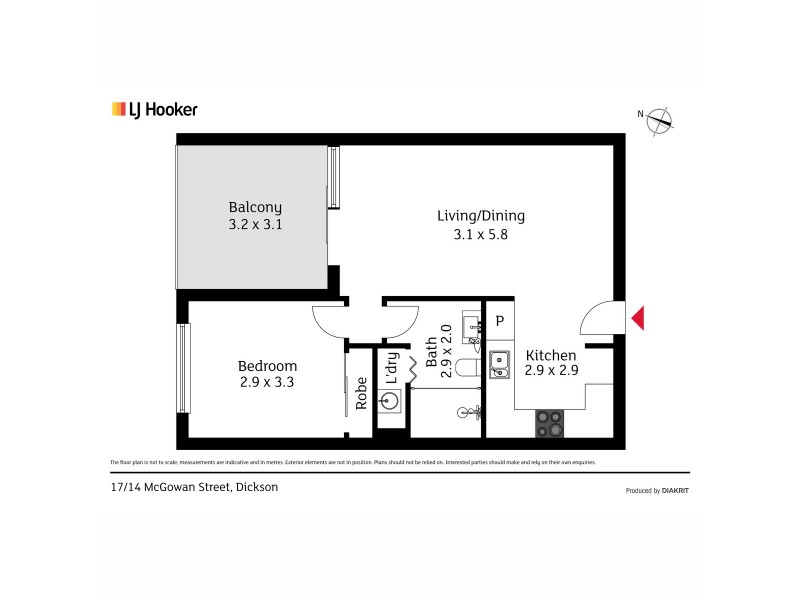 17/14 McGowan Street, Dickson ACT 2602 Floorplan