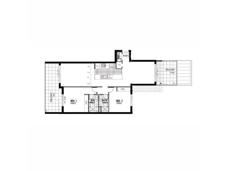 405/24 Girrahween Street, Braddon ACT 2612 Floorplan