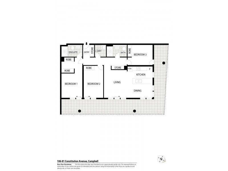 106/81 Constitution Avenue, Campbell ACT 2612 Floorplan