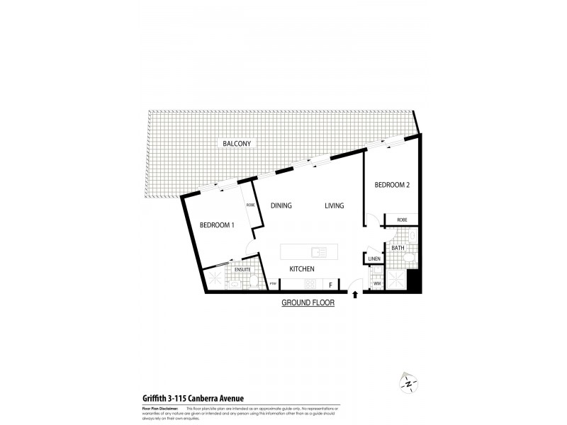 3/115 Canberra Avenue, Griffith ACT 2603 Floorplan
