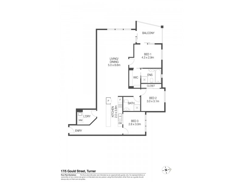17/5 Gould Street, Turner ACT 2612 Floorplan