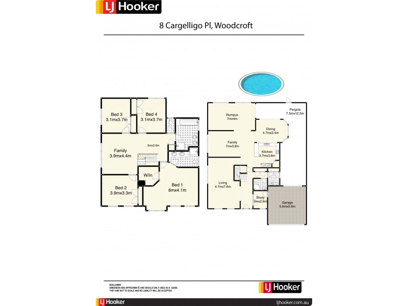 8 Cargelligo Place, Woodcroft NSW 2767 Floorplan