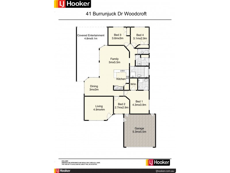 41 Burrinjuck Drive, Woodcroft NSW 2767 Floorplan