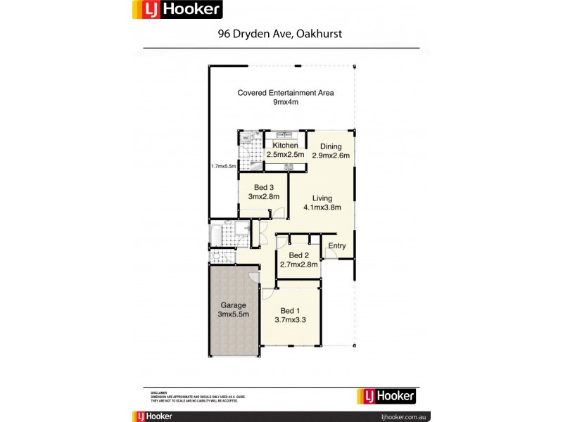 96 Dryden Avenue, Oakhurst NSW 2761 Floorplan