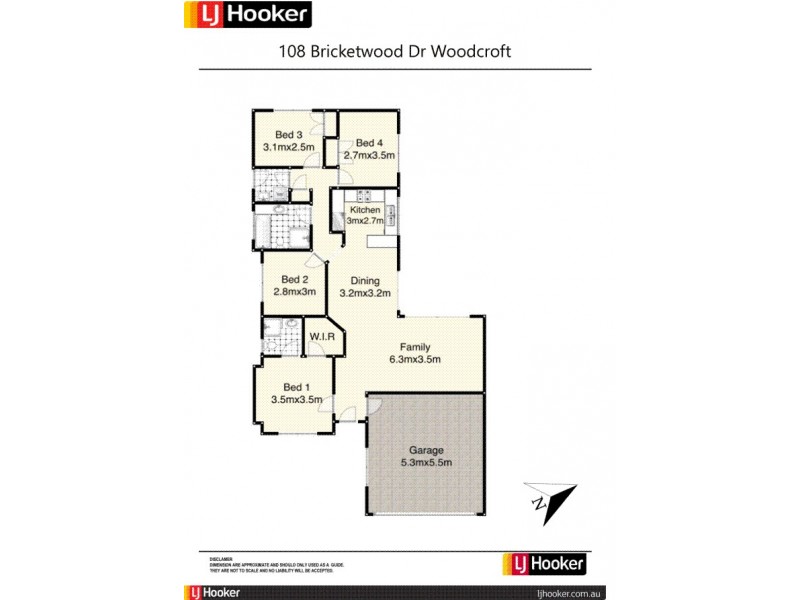 108 Bricketwood Drive, Woodcroft NSW 2767 Floorplan
