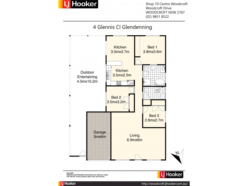 4 Glennis Close, Glendenning NSW 2761 Floorplan