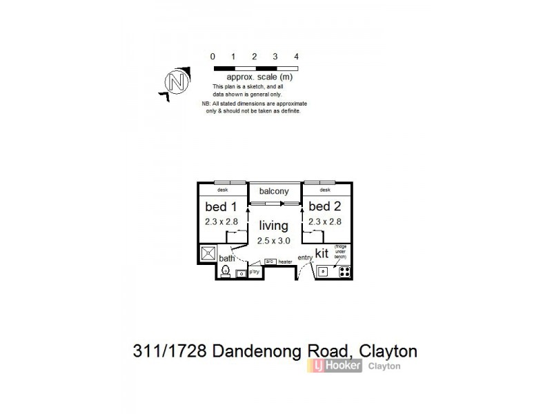 311/1726-1728 Dandenong Road, Clayton VIC 3168 Floorplan