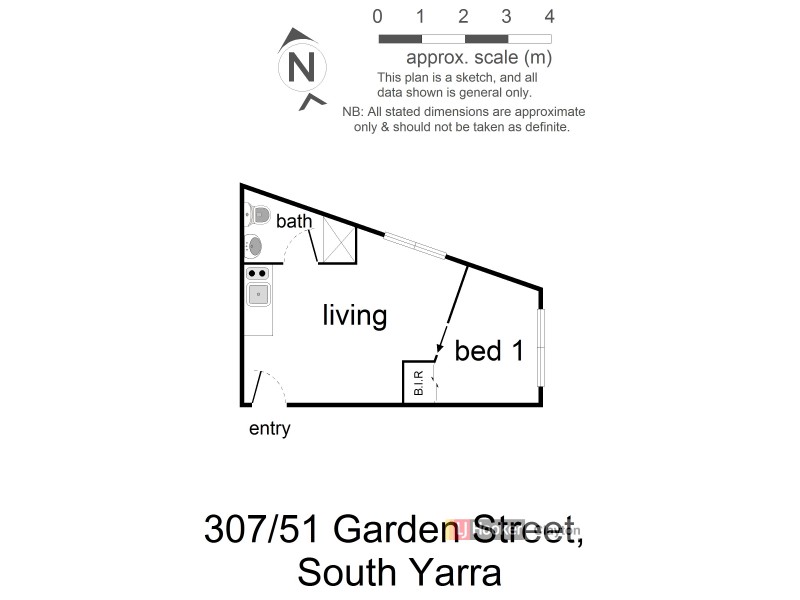 307/51 Garden Street, South Yarra VIC 3141 Floorplan