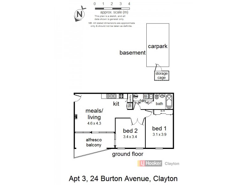 Apartment 3/24-26 Burton Avenue, Clayton VIC 3168 Floorplan