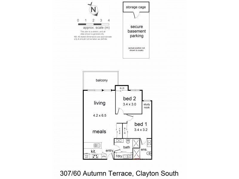 Apartment 307B/60 Autumn Terrace, Clayton South VIC 3169 Floorplan